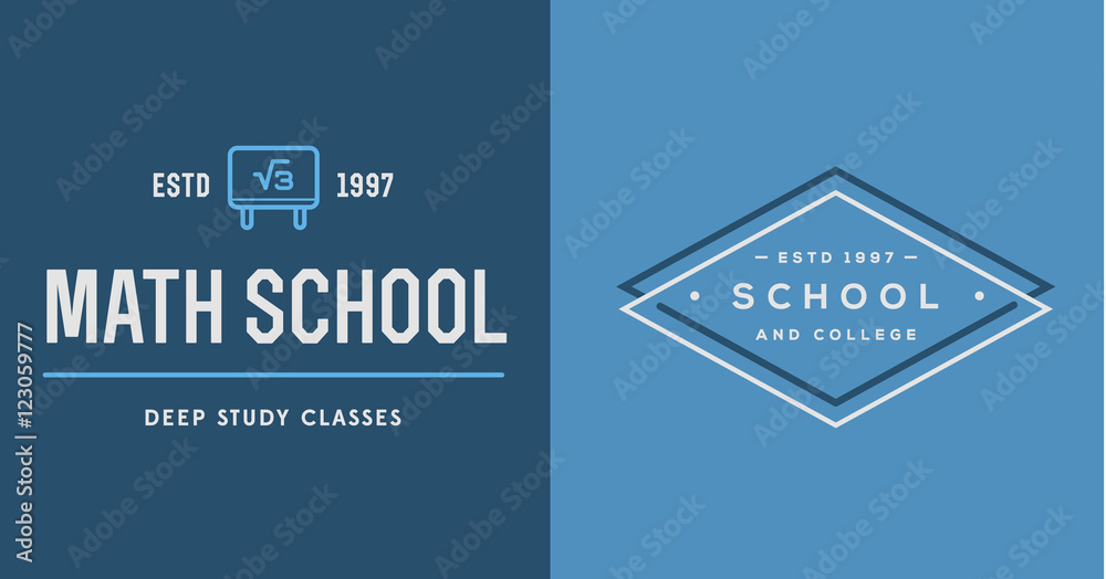 Fototapeta premium Set of Vector School or College Identity Elements can be used as