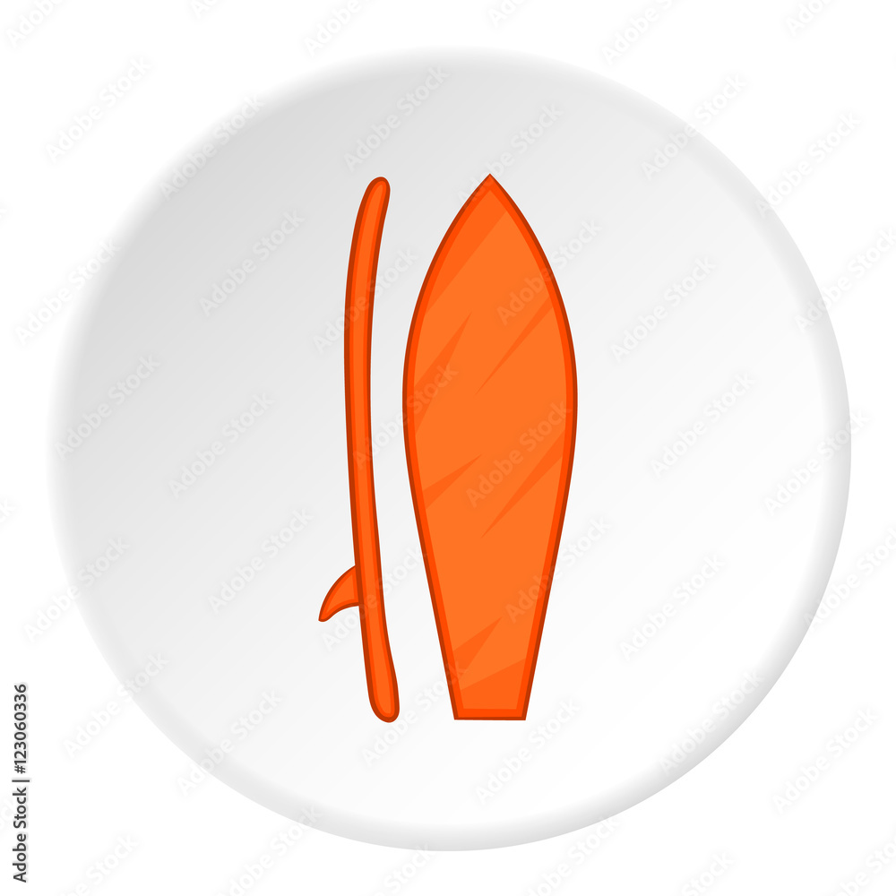 Surfboard icon. Cartoon illustration of surfboard vector icon for web Surfboard icon. Cartoon illustration of surfboard vector icon for web