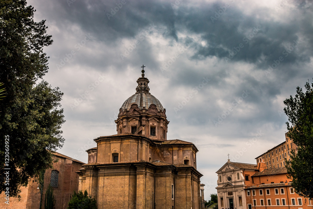 L'église Saint-Luca-et-Saint-Martin près du Forum Romain à Rome
