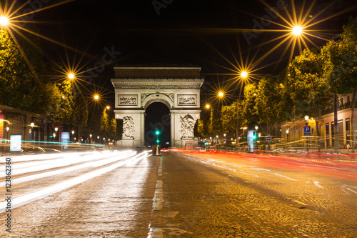 Famous Arc de Triomphe in Paris, France
