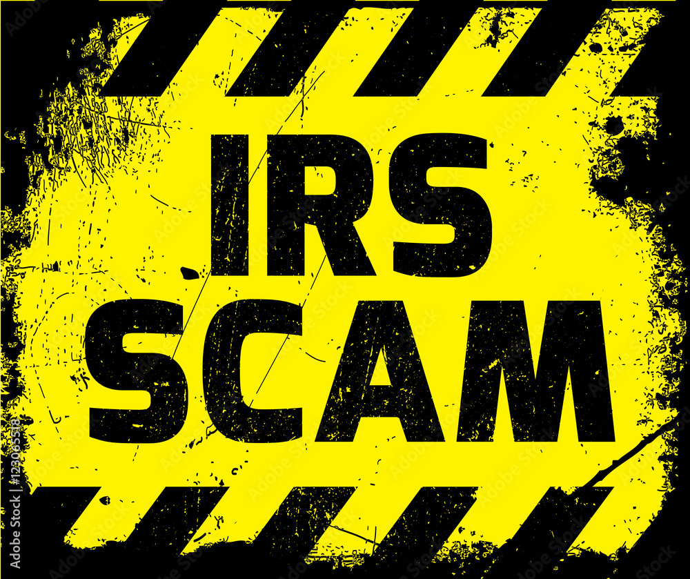 Naklejka premium IRS scam sign
