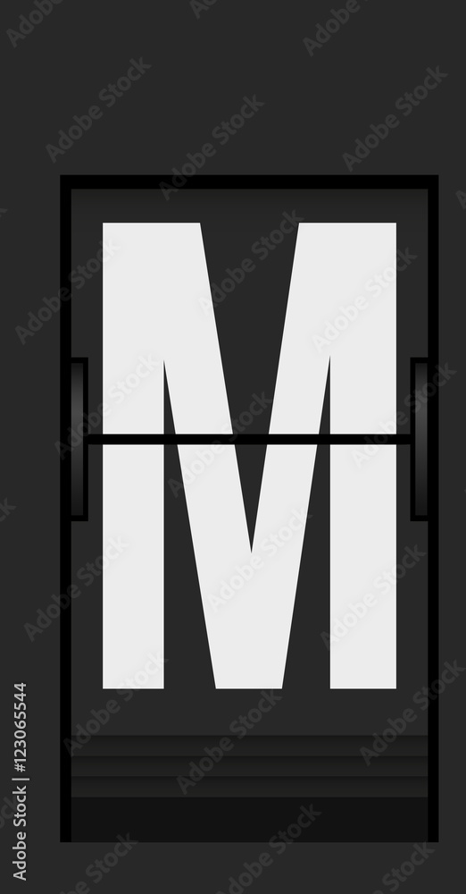 Split flap mechanical board detail Split flap mechanical board detail