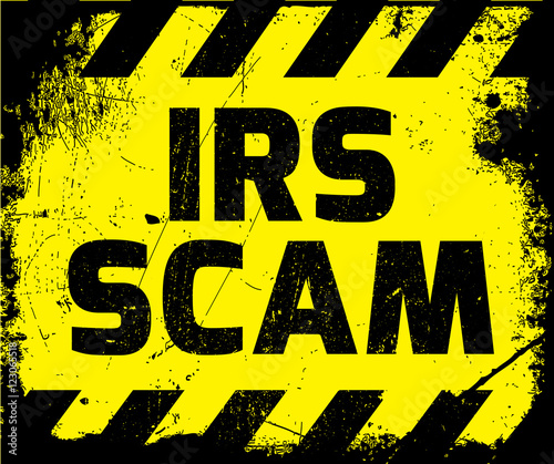 IRS scam sign