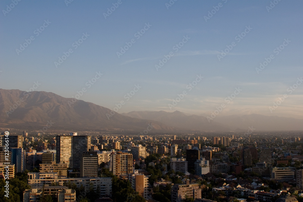 Santiago Skyline in the morning