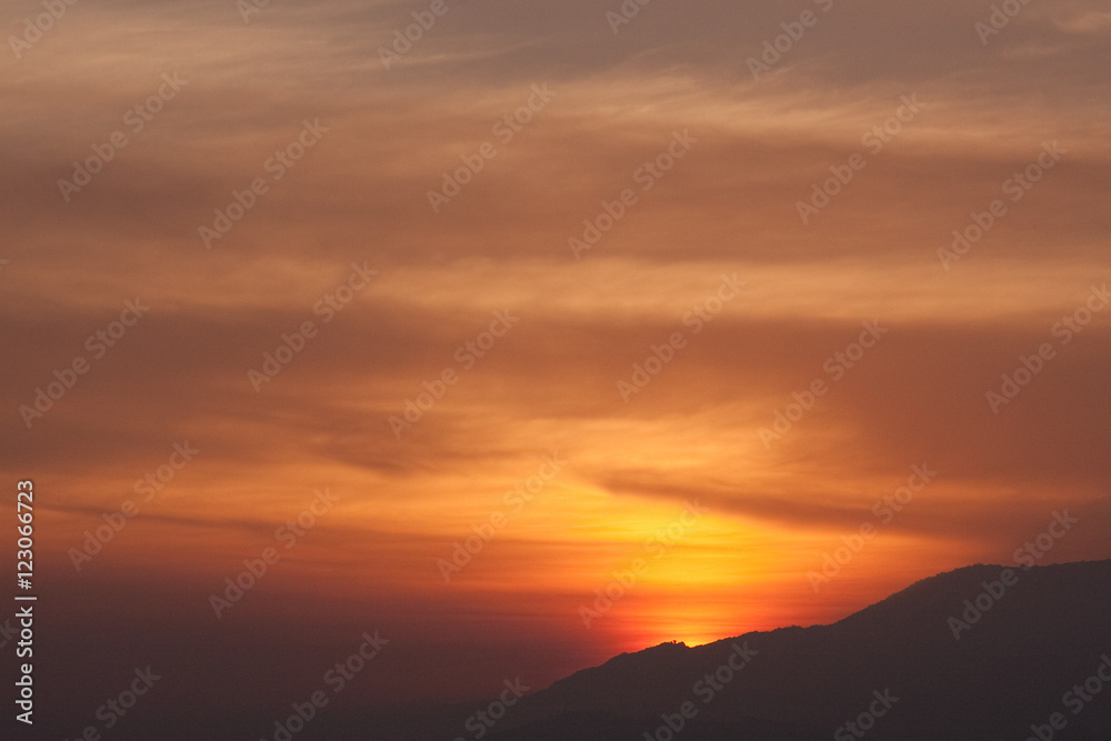 Sunset in Catapilco Chile