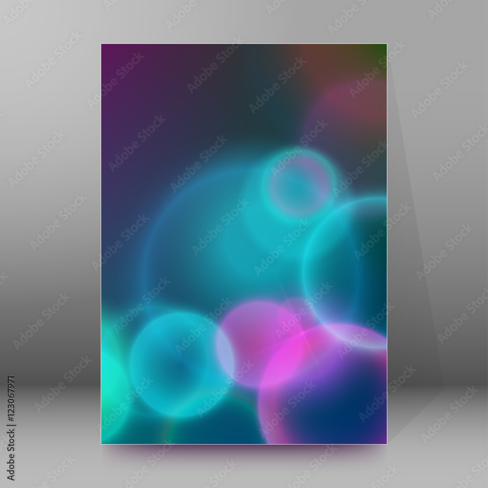 background report brochure Cover Pages A4 style abstract glow75