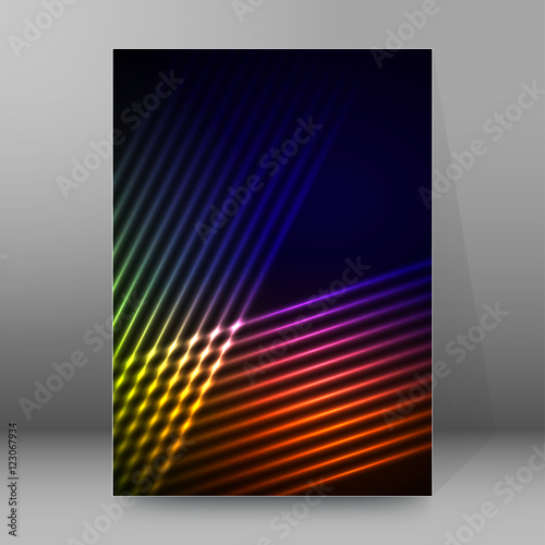 background report brochure Cover Pages A4 style abstract glow71