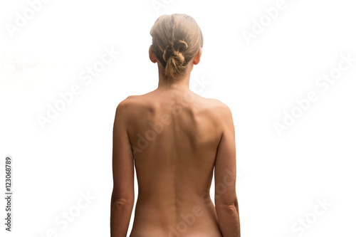 Spine of a naked woman