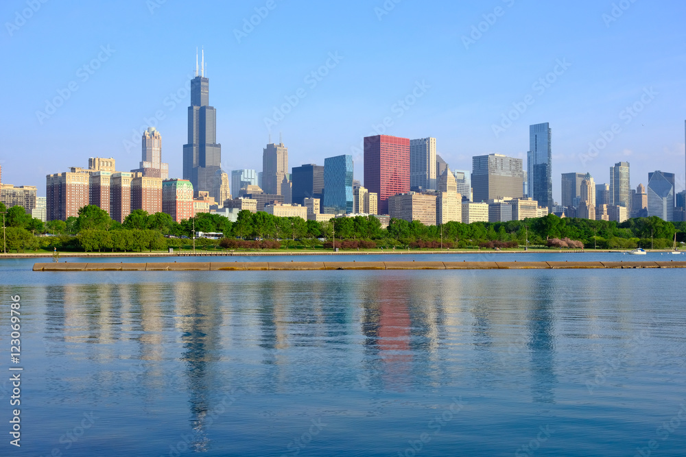 Obraz premium Chicago skyline