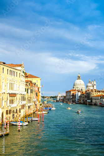 Beautiful view of water street and old buildings in Venice  ITAL