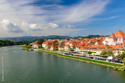 Maribor old town view, Slovenia. photo
