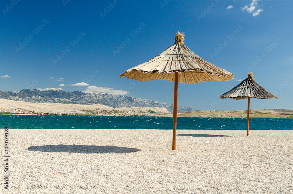 Fototapeta premium Plage de ZRCE - Ile de Pag