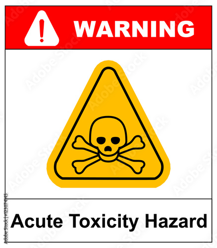 hazard pictogram, acute toxicity. Vector illustration