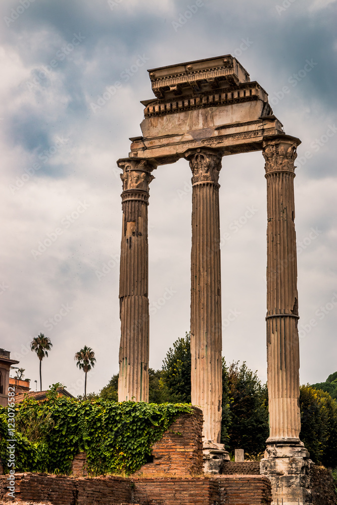 Le temple des Dioscures dans le Forum Romain