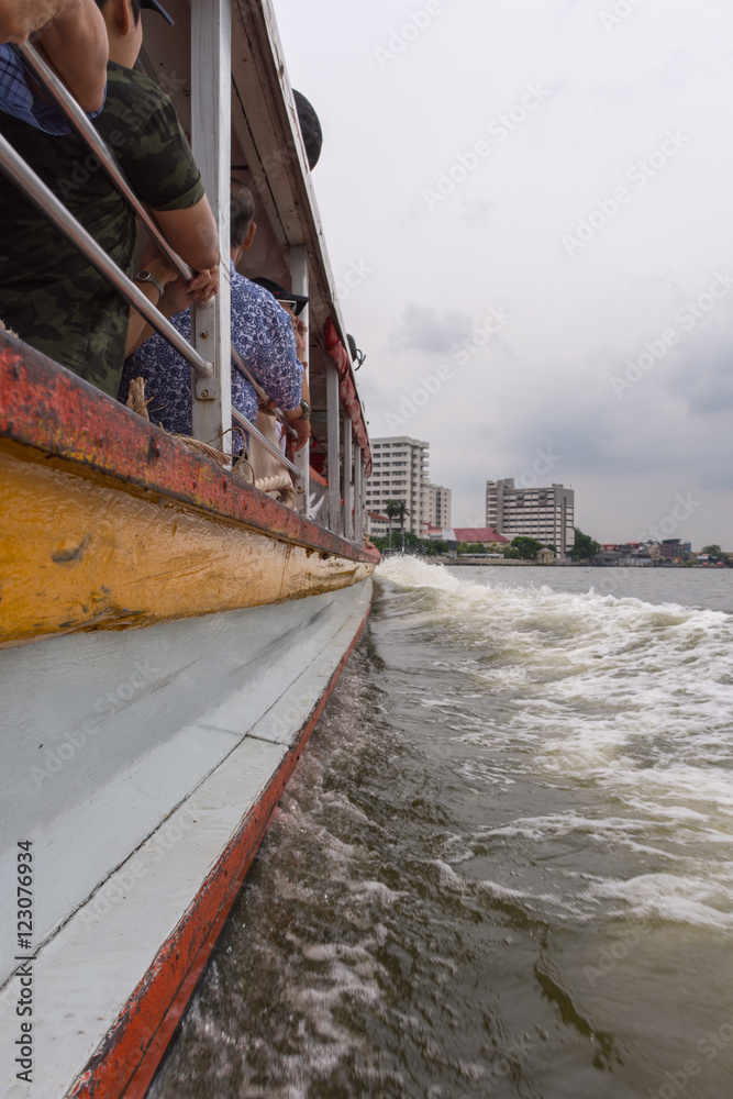 Boat travel on the Chao Phraya river
