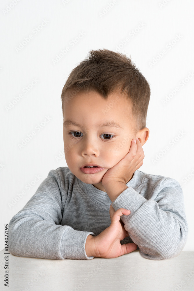 Portrait of a thoughtful kid Portrait of a thoughtful kid