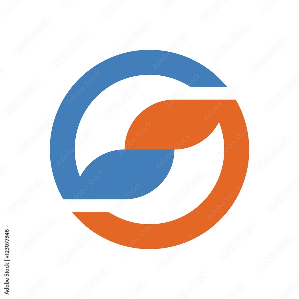 Abstract s in the circle logo design Abstract s in the circle logo design