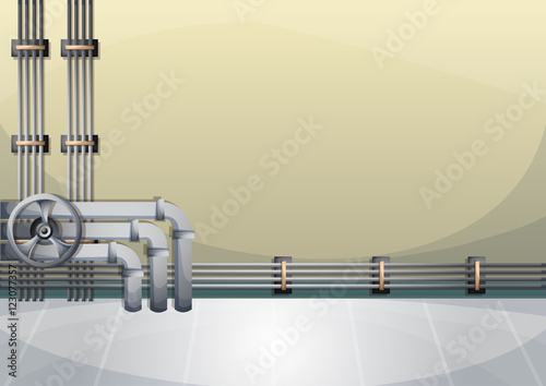 cartoon vector illustration water pipe wall with separated layers in 2d graphic
