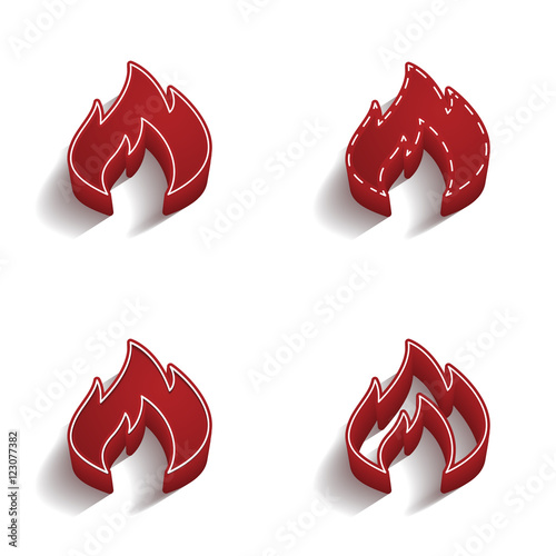 ikona 3D z obrysem zestaw 