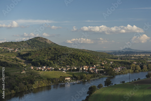 Valley of rive Labe near Porta Bohemica