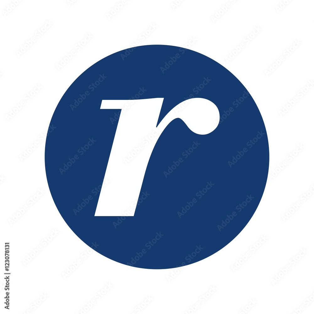 R Letter in circle logo design R Letter in circle logo design