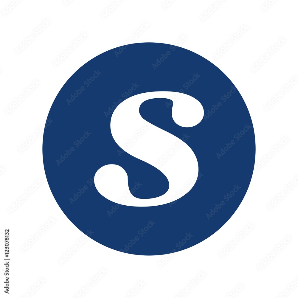 S Letter in circle logo design S Letter in circle logo design