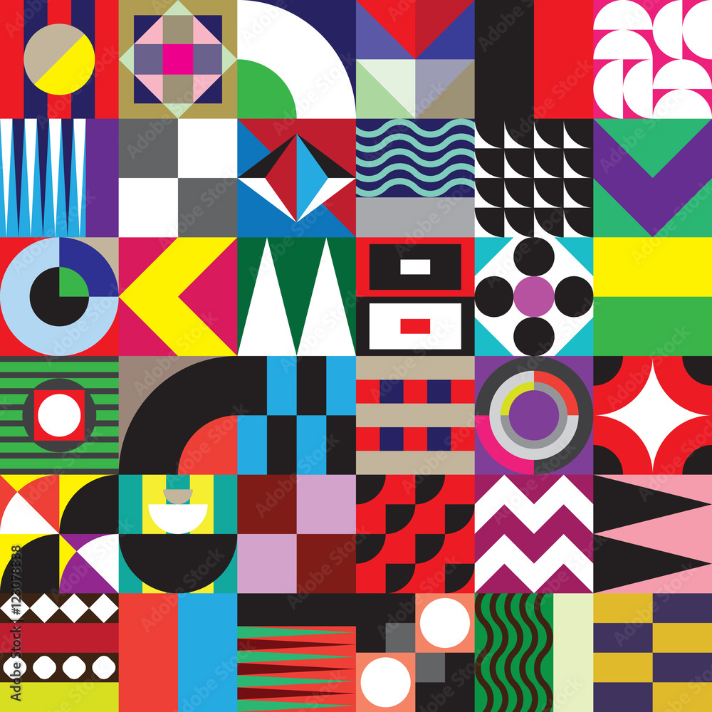 Geometric mosaic seamless pattern Geometric mosaic seamless pattern
