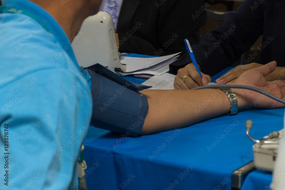Collection blood in lab for checkup a health