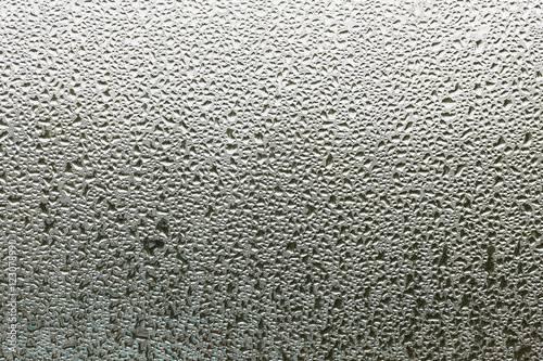 Condensation mirror, Water drops from home condensation on a window.