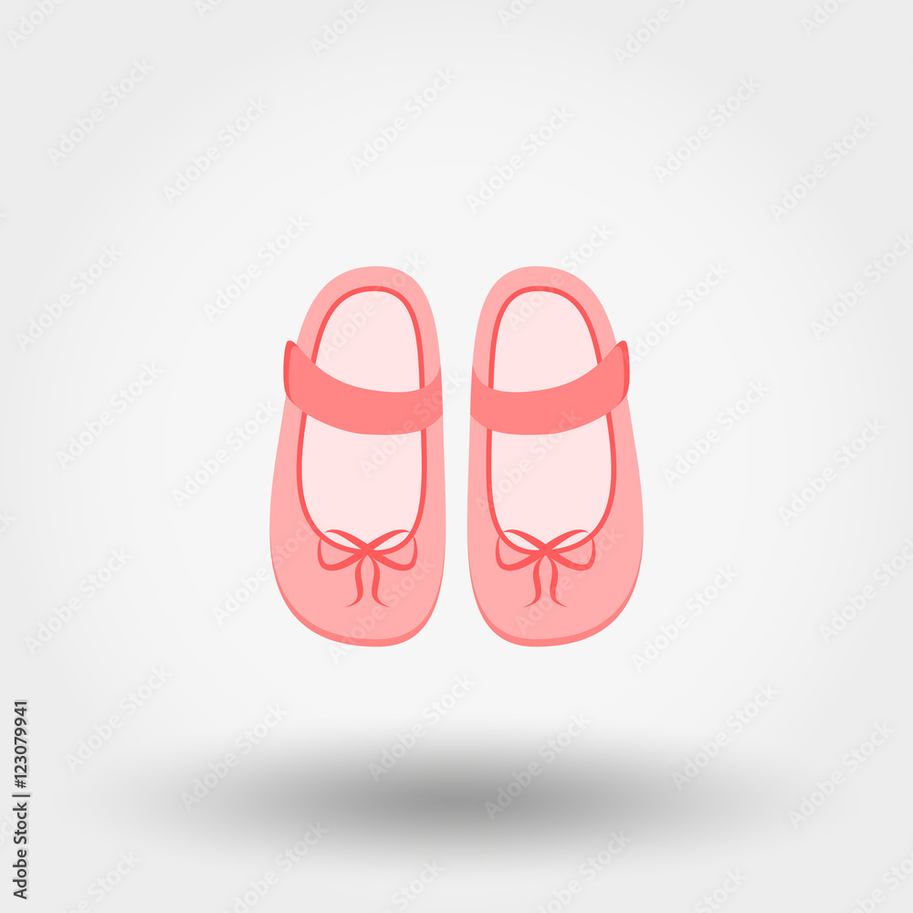 Baby shoes vector illustration. Baby shoes vector illustration.