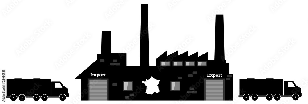 Obraz premium Import et export industriel en France