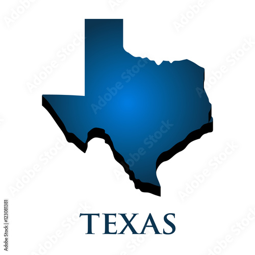 3D Graphic Map Of Texas State