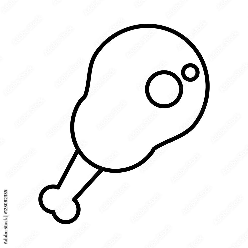 delicious chicken thigh isolated icon vector illustration design delicious chicken thigh isolated icon vector illustration design