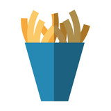 delicious french fries isolated icon vector illustration design