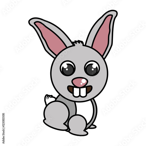 rabbit animal farm isolated icon vector illustration design © djvstock