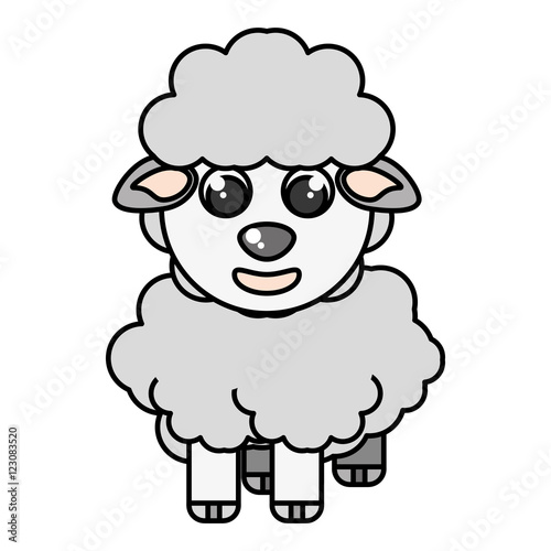 sheep animal farm isolated icon vector illustration design
