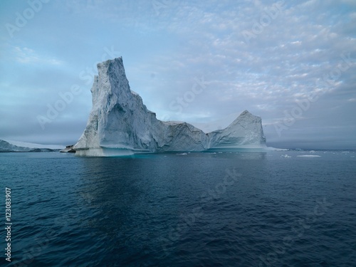 Icebergs are on the arctic ocean