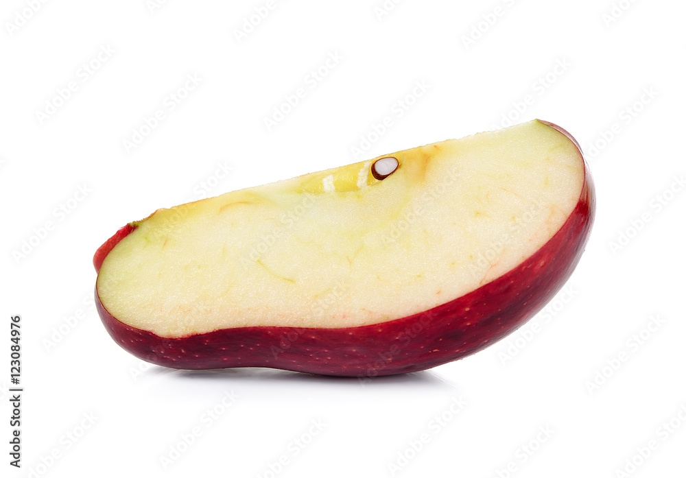 Slice Red apple isolated on the white background