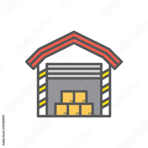 warehouse icon vector illustration