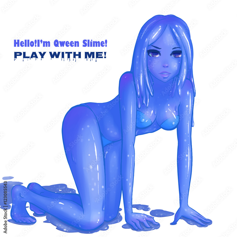 Hot slime girl Stock Vector.