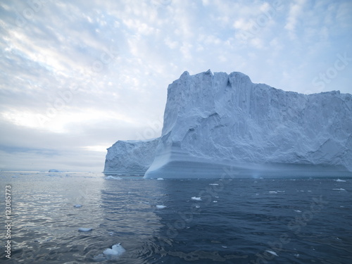 beautiful icebergs are melting on arctic ocean © murattellioglu