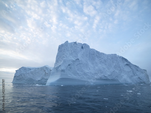 beautiful icebergs are melting on arctic ocean © murattellioglu