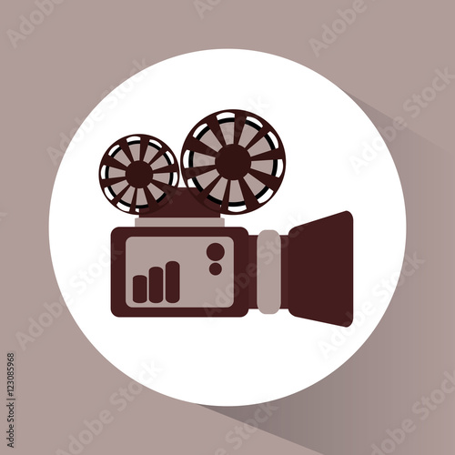 Videocamera icon. Cinema movie video and film theme. Vector illustration