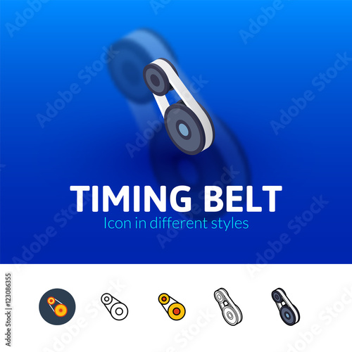 Timing belt icon in different style