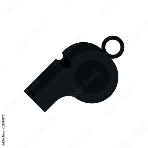 Whistle icon. Soccer sport hobby competition and game theme. Isolated design. Vector illustration photo