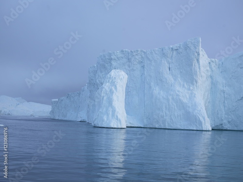 beautiful icebergs are on the arctic ocean in Greenland