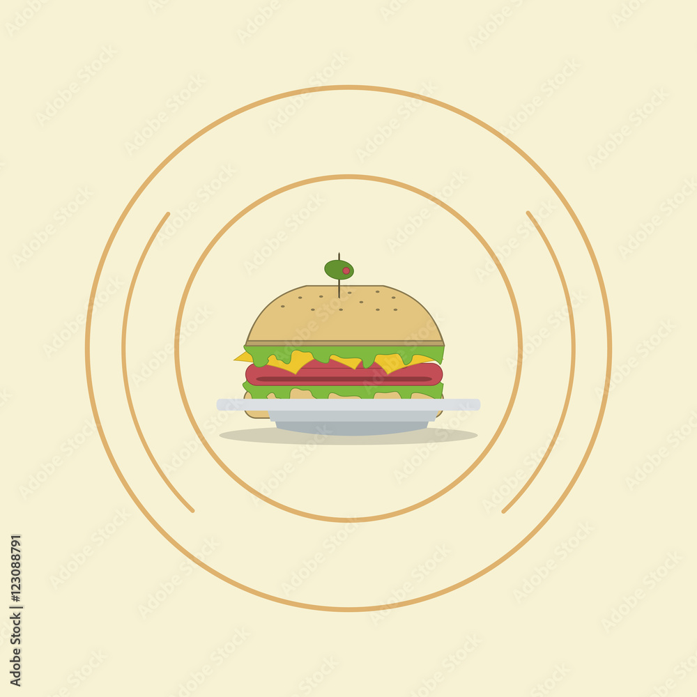 hamburger emblem healthy food related icons image vector illustration design hamburger emblem healthy food related icons image vector illustration design