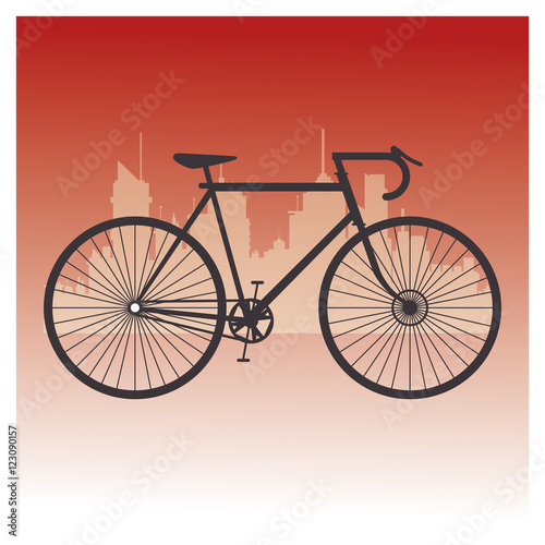 emblem of bike and cycling related icons image vector illustration 