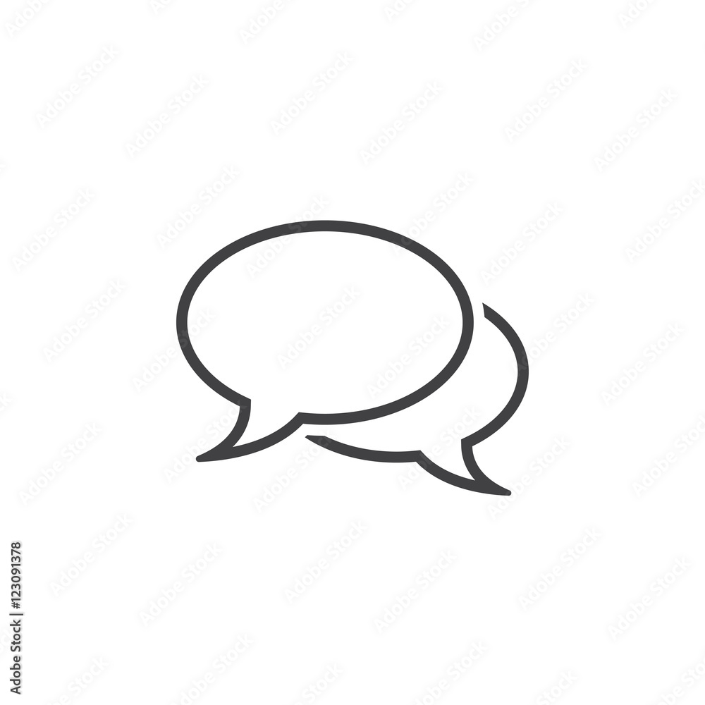 comments line icon, speech bubbles outline vector logo illustration, linear pictogram isolated on white comments line icon, speech bubbles outline vector logo illustration, linear pictogram isolated on white