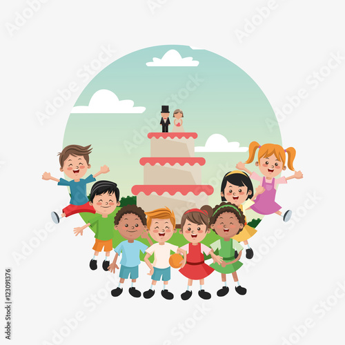 child with happy birthday related icons image vector illustration design 